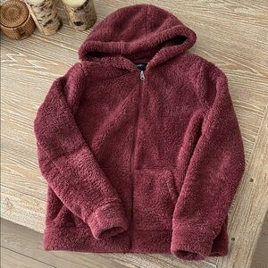 Dark Pink Fuzzy Jacket vest